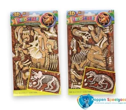 Dinosaurus puzzel met 3D stickers, 4+