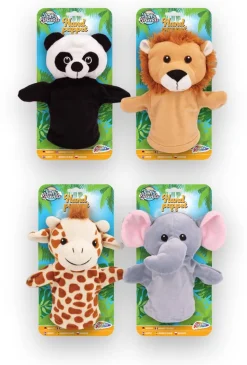 Handpop wilde dieren, pluche