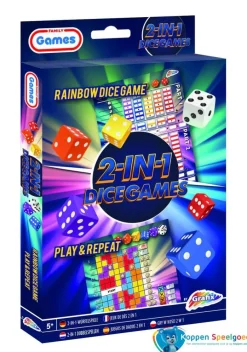 2-in-1 dobbelspel, regenboog, 5+