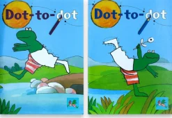 Kikker kleurboek punten verbinden