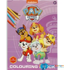 Paw Patrol kleur- & stickerboek roze