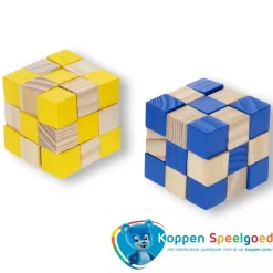 Puzzel kubus, hout