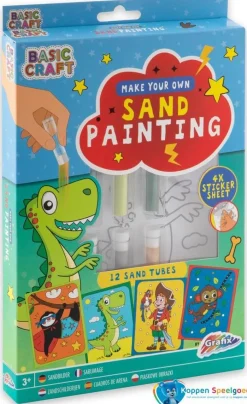 Zand stickerset dino